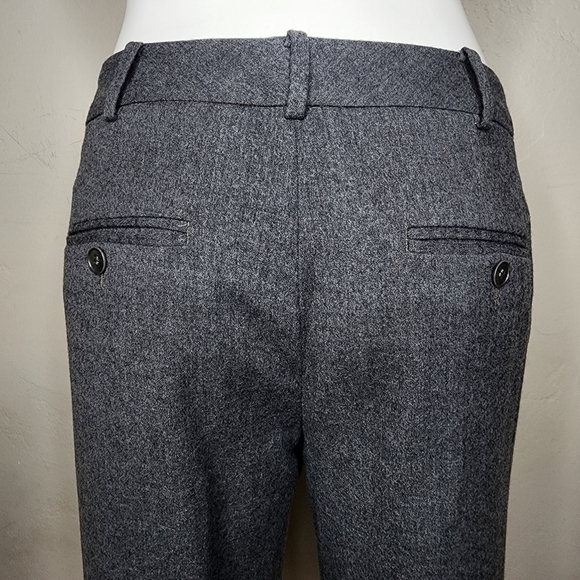 Talbots‎ Charcoal Gray Stretch Wool Wide Leg Trousers Size 6 - Picture 6 of 14